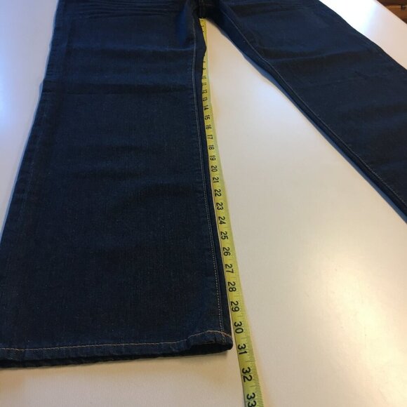 Aeropostale Jeans Mens Size 38 Straight Button Fly Dark Wash Whiskering - Picture 9 of 13